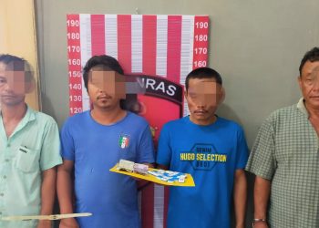 Empat Orang Diamankan saat Main Judi Batu Goyang di Tapteng