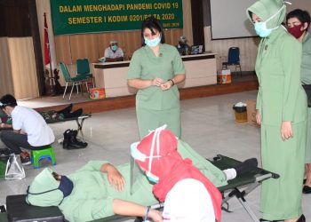 Kodim 0201/BS Gelar Donor Darah Bantu Stock Darah PMI di Tengah Pandemi Corona