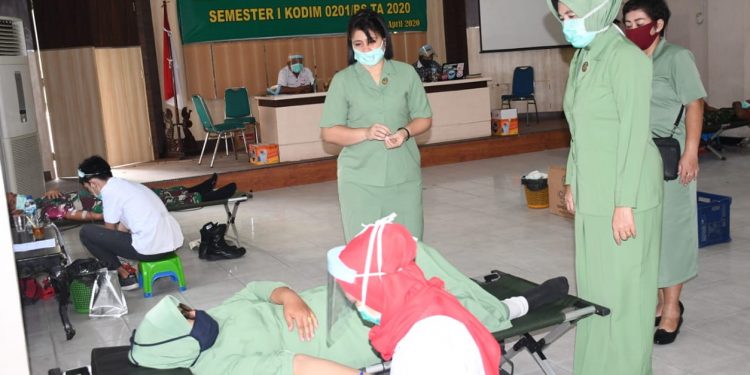 Kodim 0201/BS Gelar Donor Darah Bantu Stock Darah PMI di Tengah Pandemi Corona