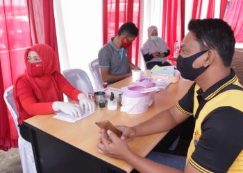150 Personil Polres Simalungun Donor Darah untuk Disumbangkan ke PMI