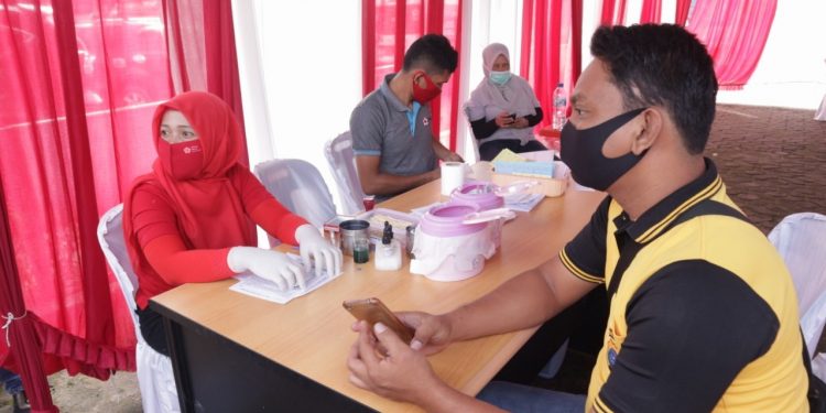 150 Personil Polres Simalungun Donor Darah untuk Disumbangkan ke PMI