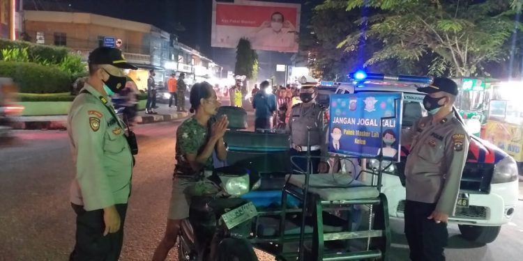 Polres Tanjungbalai bersama Tim Gabungan Gencar Operasi Pendisiplinan Protokol Kesehatan