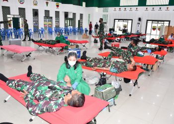 Sambut HUT ke-75 TNI Kodam I/BB Gelar Donor Darah