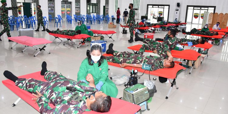 Sambut HUT ke-75 TNI Kodam I/BB Gelar Donor Darah