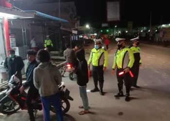 Sat Lantas Polres Simalungun Gelar Blue Light Patrol di Daerah Wisata Danau Toba