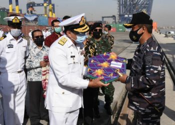 Ikuti Multinational Exercise AMAN-21, KRI Bung Tomo Sandar di Karachi Pakistan