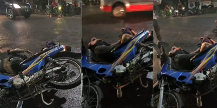 Breaking News! Dua Pengendara Sepedamotor Terkapar di Simpang 2 Siantar