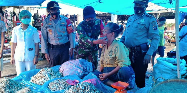 Penegakan Protokol Kesehatan Oleh Personel Kodim 0207/Simalungun di Kota Pematangsiantar