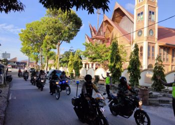 250 Personil Polres Dairi dan Kodim 0206 Dairi Amankan Ibadah Misa Jumat Agung