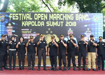 Festival Open Marching Band Kapolda Sumut 2018 Bangkitkan Semangat Muda