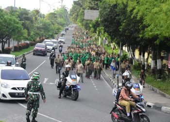 Ribuan Prajurit dan PNS serta Persit Padati Korem 031/WB