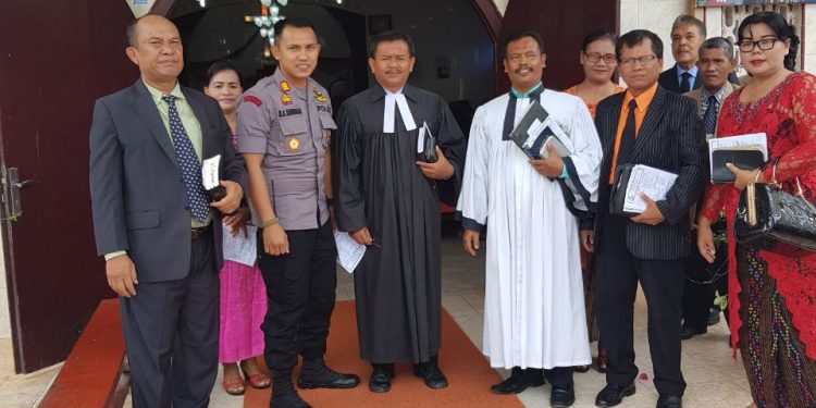 Kapolsek Perdagangan Gelar Pengamanan Ibadah di 14 Gereja