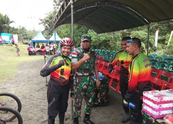Komandan Satgas Yonif 126 Kala Cakti Sambut Rombongan Tim Gowes TNI-Polri di Papua