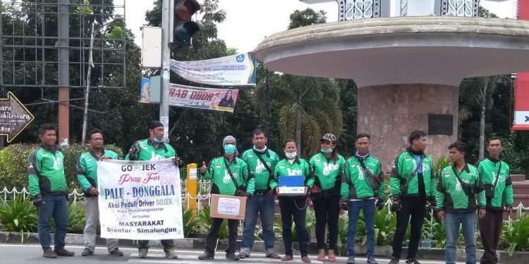 Tak Cari Panggung, Driver Ojek Online Siantar-Simalungun Galang Dana Bencana Palu