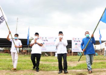 Bacalon Bupati Simalungun Nur Hasim-Tumpak Siregar, Bagikan Kurban di Hari Tasyrik Terakhir
