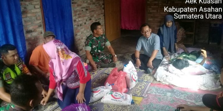 Kodim 0208/Asahan Bantu Keluarga Korban Tabrak Lari