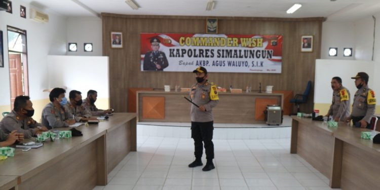 Kapolres Simalungun Minta Kasat dan Kapolsek Tindak Tegas Judi Togel maupun Narkoba