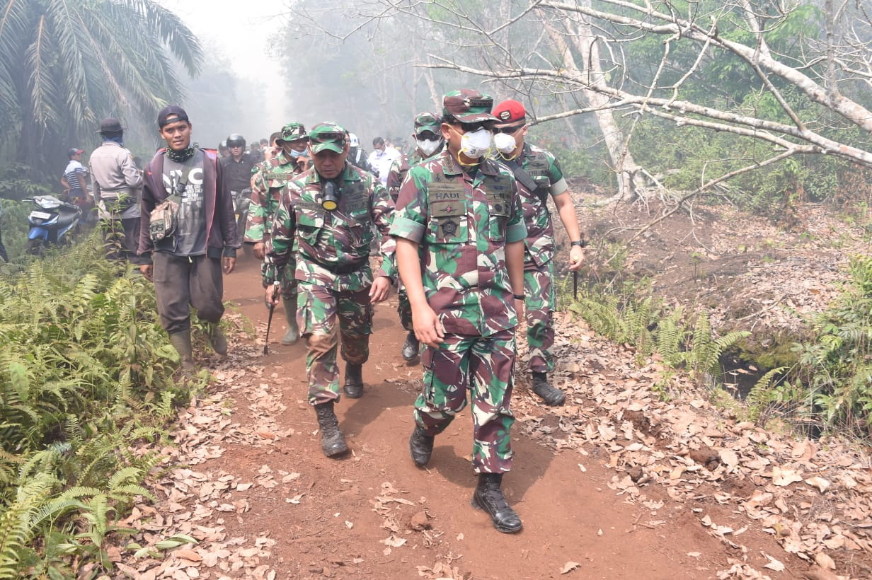 Pangdam I Bukit Barisan dampingi Panglima TNI Pantau Kebakaran Hutan di Riau Pangdam I Bukit Barisan dampingi Panglima TNI Pantau Kebakaran Hutan di Riau
