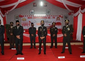 AKBP Juliani Prihartini Pimpin Upacara Hari Bhayangkara dari Mapolres Mengikuti Vidcon yang Dipimpin Presiden Jokowi