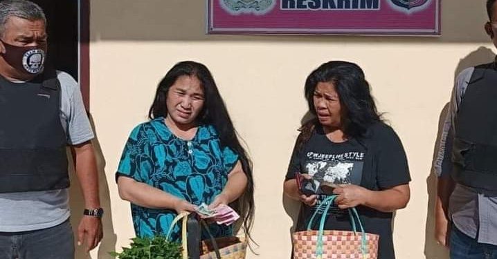 Masniwati Rajagukguk dan Santi Tampubolon IRT asal Medan Ditangkap di Kotapinang