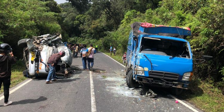 Bus Rombongan Pesta dari Siantar Kecelakaan di Dairi, L Boru Napitupulu Tewas di Lokasi Kejadian