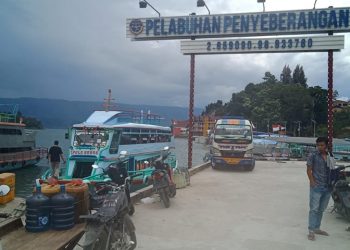 Arus Balik Angkutan Penyeberangan di Danau Toba Berjalan Lancar