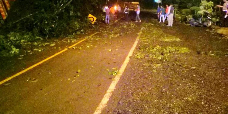 Pasca Hujan Deras, Material Longsor Menutupi Jalan Lintas Barat Pasca Hujan Deras, Material Longsor Menutupi Jalan Lintas Barat