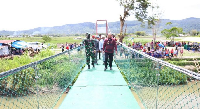 Jelang HUT Kemerdekaan RI, Jembatan Gantung Ir Soekarno di Taput Diresmikan