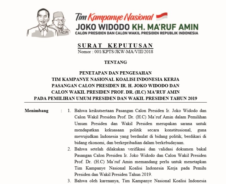 Martin Manurung dan 10 Tokoh Batak Lainnya Masuk Tim Kampanye Nasional Jokowi- Ma'ruf Amin Martin Manurung dan 10 Tokoh Batak Lainnya Masuk Tim Kampanye Nasional Jokowi- Ma'ruf Amin