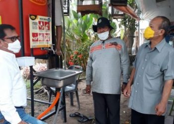 Cegah Penyebaran Virus Corona, Dinas Kebersihan Sediakan Fasilitas Cuci Tangan di Posko Jurnalis