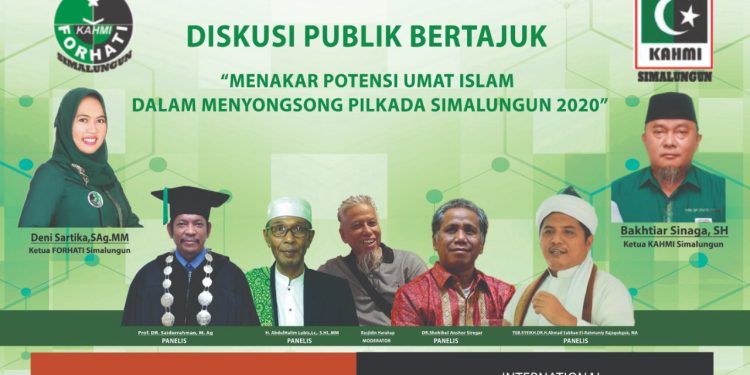 7 September, FORHATI Gelar Diskusi Publik “Menakar Potensi Umat Islam dalam Menyongsong Pilkada Simalungun 2020”
