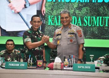 Wujud Sinergitas TNI-Polri, Kapoldasu Hadiri Rapim Kodam I/BB