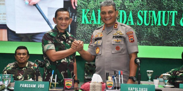 Wujud Sinergitas TNI-Polri, Kapoldasu Hadiri Rapim Kodam I/BB