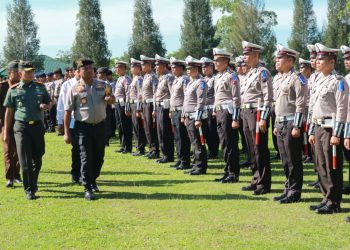 Persiapan PAM Idul Fitri, Polres Simalungun Gelar Pasukan Operasi Ketupat Toba 2018