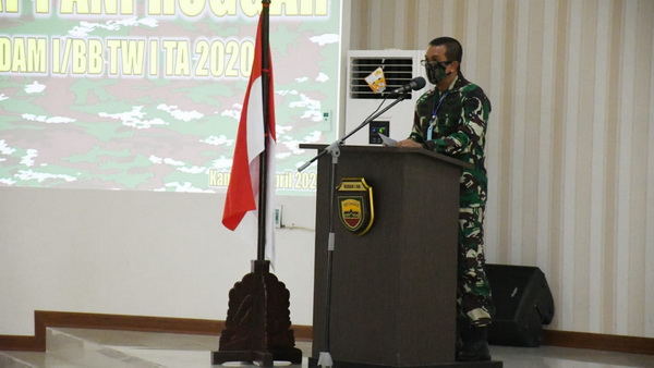 Kasdam I/BB Buka Rapat Panitia Program Kerja dan Anggaran Kodam I/Bukit Barisan Triwulan I Tahun 2020 Kasdam I/BB Buka Rapat Panitia Program Kerja dan Anggaran Kodam I/Bukit Barisan Triwulan I Tahun 2020
