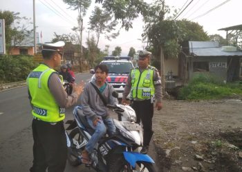 Sat Lantas Polres Lampung Barat Lakukan Pengamanan di Kawasan Tertib Lalu Lintas