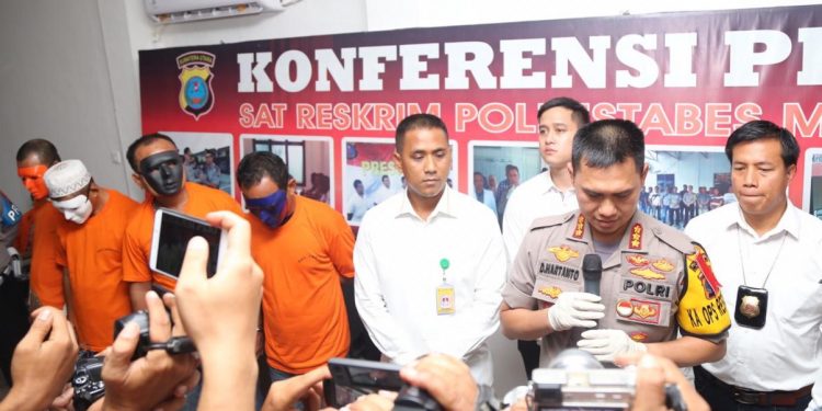 Empat Perampok Truk Kayu Manis Diringkus Polrestabes Medan