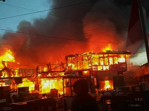 Musibah Kebakaran di Pemukiman Padat Penduduk Dolok Sanggul