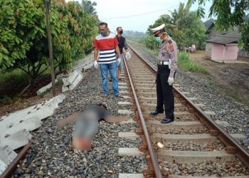 Warga Tanjung Beringin Ditemukan Tewas di Perlintasan Rel Kereta Api