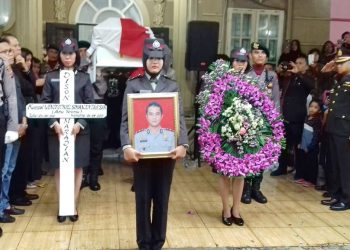 Wakaporestabes Medan Pimpin Upacara Persemayaman Alm Kompol Wendi Simanjuntak SiK