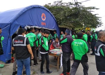 Keluarga Besar Driver Go Ride Siantar-Simalungun Peduli Musibah Kebakaran