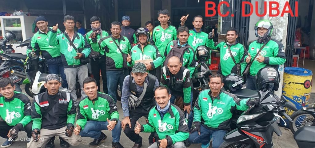 Keluarga Besar Driver Go Ride Siantar-Simalungun Peduli Musibah Kebakaran