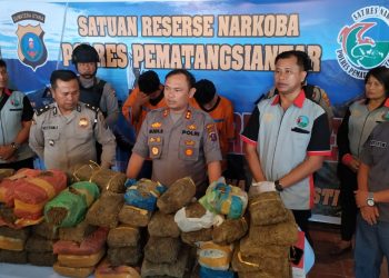 57 Kilogram Ganja Diamankan Polres Siantar, Pemiliknya Ditembak