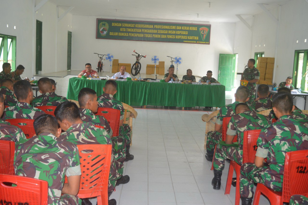 Batalyon Infanteri 122/Tombak Sakti Gelar Rapat Tahunan Koperasi