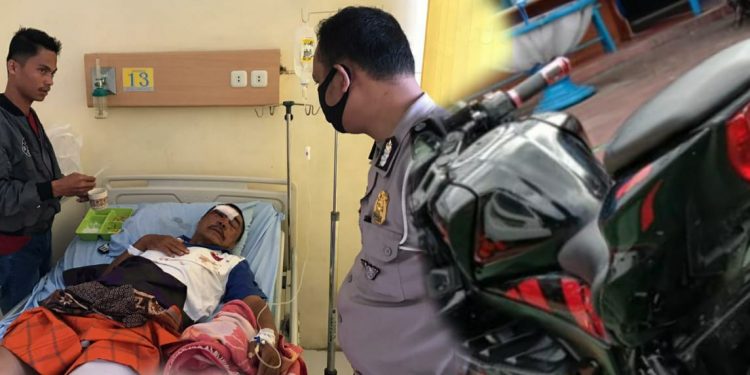 Ditabrak Suzuki GSX, Abdul Marpaung Terpaksa Dilarikan RS Dr. FL Tobing Sibolga
