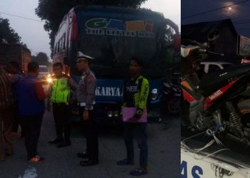 Ibu dan Anak Balitanya Tewas Ditabrak Bus PT Karya Agung di Jalan Lintas Siantar-Perdagangan