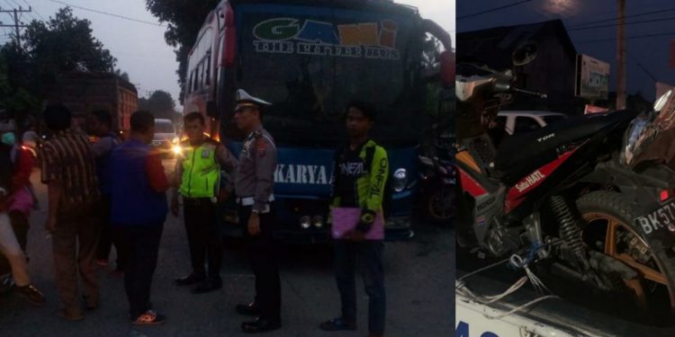 Ibu dan Anak Balitanya Tewas Ditabrak Bus PT Karya Agung di Jalan Lintas Siantar-Perdagangan