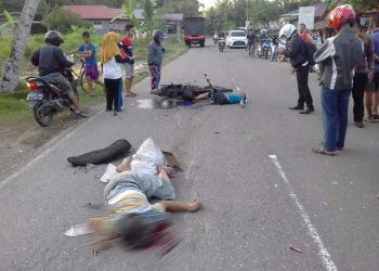 Tragis! Mobil Tim SAR Tabrakan dengan Sepedamotor, Bapak dan Anak Tewas Terkapar..
