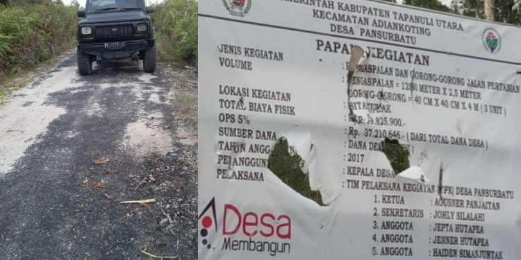 Proyek Jalan Lapen Dana Desa Pansurbatu Tahun 2017 Hancur Proyek Jalan Lapen Dana Desa Pansurbatu Tahun 2017 Hancur