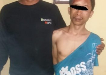Selang Beberapa Jam Pelaku Pencurian Berhasil Ditangkap Personil Polsek Biru Biru
